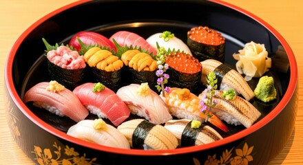 Photos of dishes for a luxurious sushi platter party/豪華寿司盛り合わせパーティー用料理写真  