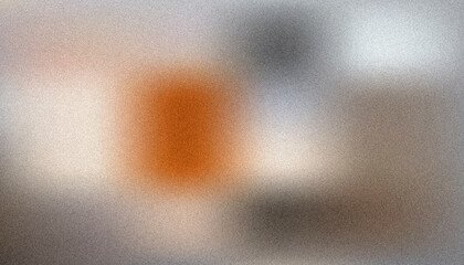 Abstract blurred background with subtle noise texture, featuring a gradient of muted grey, silver, and burnt orange tones, ideal for website banners or digital design projects.