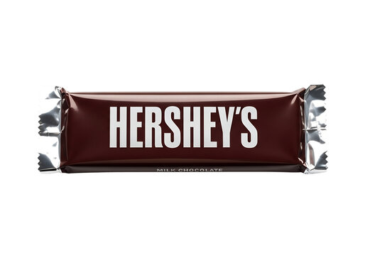 Hershey's Milk Chocolate Bar &mdash; Classic American Chocolate Candy, Isolated on White
