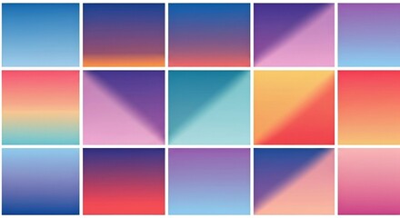 Fototapeta premium Colorful Gradient Background Collection | Smooth Color Transition Patterns for Graphic Design, Web Development, and Presentation Templates