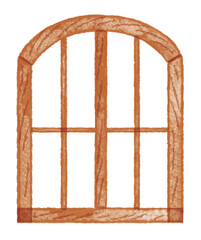 背景なしの窓フレームイラスト / Window Frame Illustration without Background