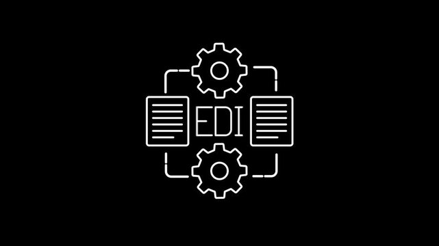 EDI Electronic Data Interchange concept, Global Business Data Exchange Secure EDI Technology, Digital Information Transfer, Paperless Workflow