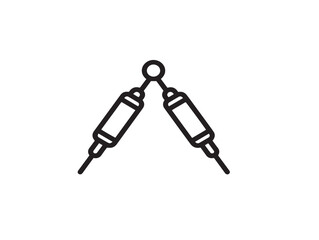 Clean Electrotherapy Electrodes Icon in Minimal Simple Medical Line Artwork