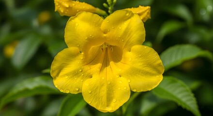 Yellow Trumpet Allamanda Flower