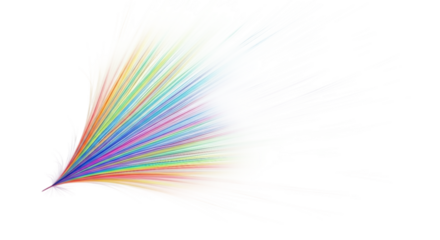 Abstract Colorful Burst on White Background | Dynamic Light Streaks Illustration for Modern Design and Creative Projects
