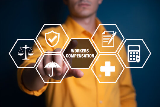Workers Compensation Concept – Legal Protection, Insurance, Injury Claims, Financial and Healthcare Support