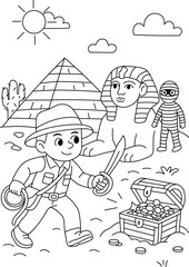 coloring page of kids