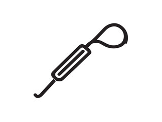 Clean Foley Catheter Icon Design in Elegant Functional Medical Vector Illustration