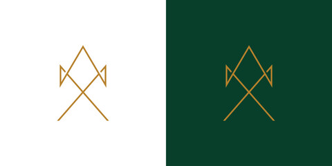 Unique and elegant  MW letter initial logo design