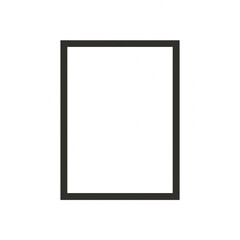 Minimalist Photo Frame Vector | Blank Wall Decor Illustration Without Hanging String