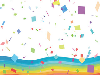 カラフルな紙吹雪の背景