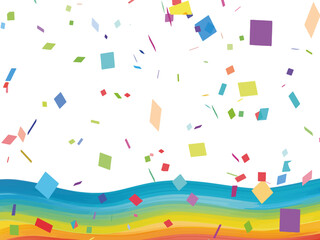 カラフルな紙吹雪の背景