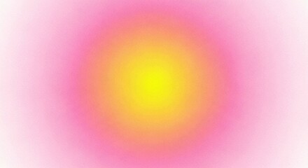 Yellow Pink Circular Gradient Grainy Background