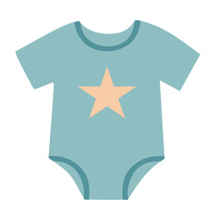 Baby Bodysuit with Star Applique Fashion Illustration