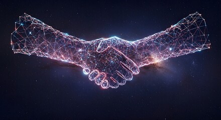 Technology hand shake 