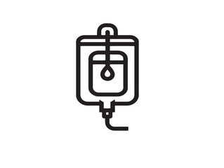 Elegant medical catheter bag healthcare icon minimal design