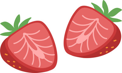 Sliced Strawberry, fresh strawberries slices, summer food
