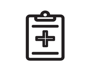 Clean medical clipboard icon stylish professional line vector artwork