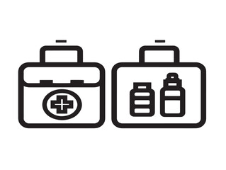 Elegant dressing change kits medical vector icon illustration