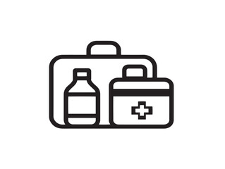 Modern dressing change kits medical supplies vector artwork