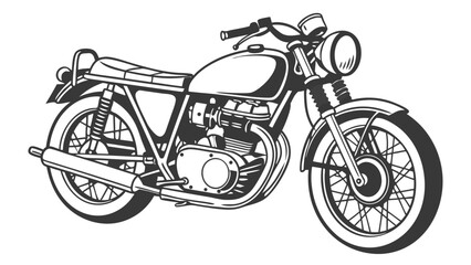 Vintage Motorcycle Illustration 1.