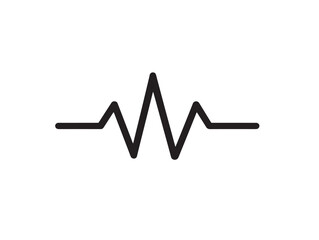 Modern ECG electrodes medical symbol in clean vector style