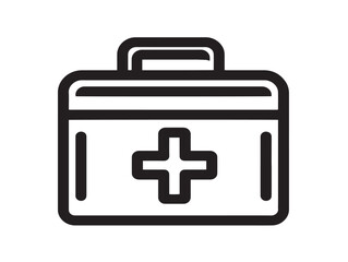 Clean emergency kits icon in professional medical vector style