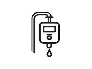 Modern enteral feeding pump icon clean medical vector design