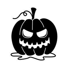 Halloween Pumpkin Icon Black