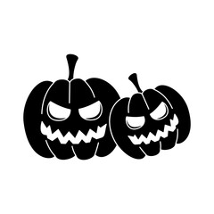 Halloween Pumpkin Icon Black