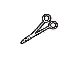 Healthcare Medical Forceps Illustration in Simple Clean Vector Line Design