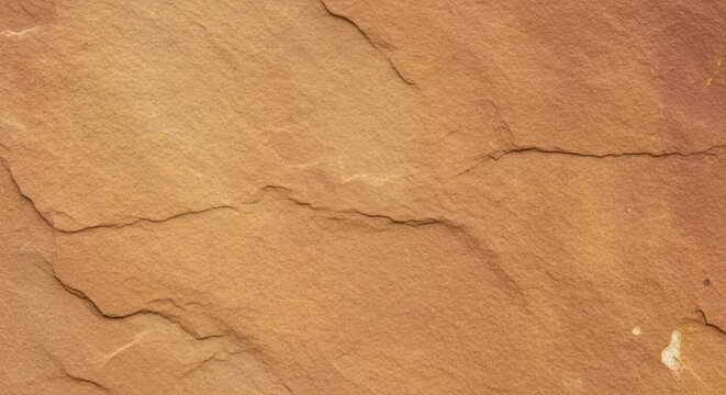 Close-up of a natural brown sandstone surface with crack details