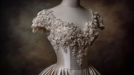 Obraz premium Elegant vintage wedding dress