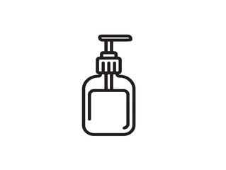 Protective Medical Hand Sanitizer Symbol in Elegant Professional Vector Line Artwork