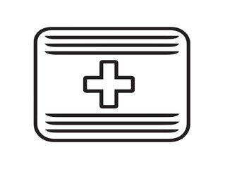Obraz premium Healthcare Medical Heat Pack Illustration in Professional Minimal Vector Line Design