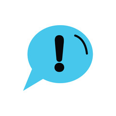  attention bubble  logo icon illustration flat