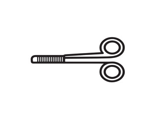 Medical Hemostatic Forceps Icon in Clean Minimal Vector Line Illustration