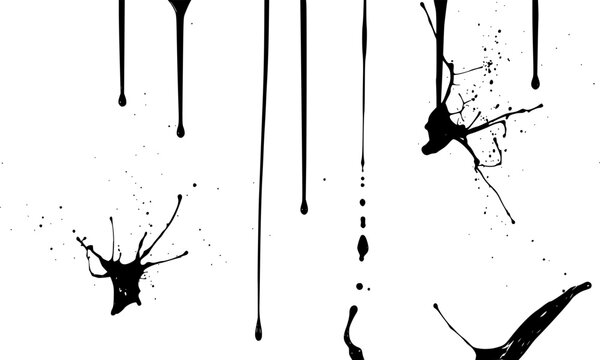 black paint splatter background vector design