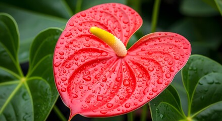 Red Heart Anthurium Flower