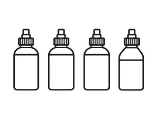Modern Medical Humidifier Bottle Symbol in Elegant Stylish Vector Line Artwork