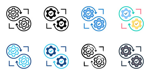 DevOps icon set multiple style collection 
