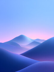 Abstract minimalist mountain landscape with soft light
