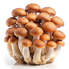 Obraz premium A fresh arrangement of mushrooms isolated on a white background