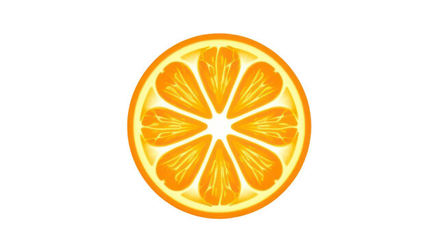Vibrant orange slice illustration isolated on transparent background, perfect for representing citrus, freshness, and healthy eating in graphic designs and branding
