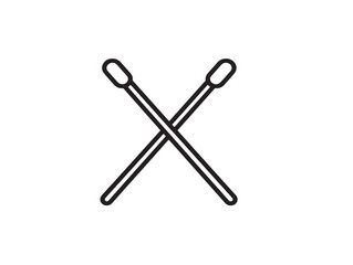 Professional Medical Iodine Swabs Symbol in Elegant Modern Vector Line Artwork