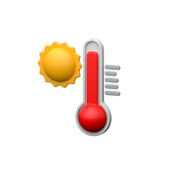 Take a look at this amazing 3d style icon of hot weather