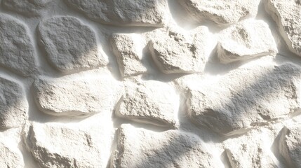 Obraz premium A textured stone white wall with a natural light effect shadow overlay