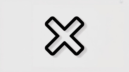 Obraz premium Black x mark icon vector illustration for error wrong cross close delete remove cancel and reject symbol design