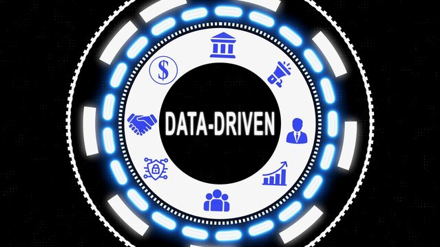 Visual representation of data driven business processes and strategies in a digital environment