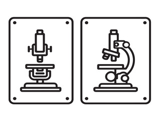 Scientific Microscope Slides Icon in Elegant Professional Vector Line Art